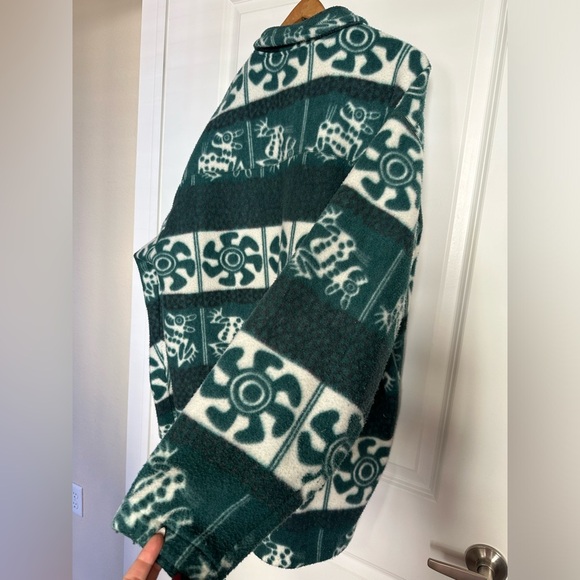 Vintage Aztec Print Oversized Zip Up Jacket. Size XL - Picture 7 of 10